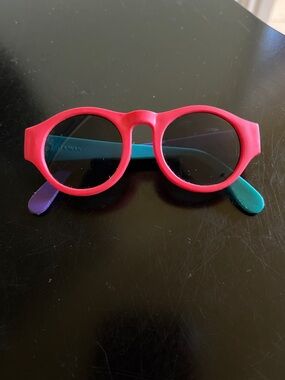 vintage 90s nwop Gymboree baby Sunglasses 0-24mo round pink, teal/purple arms